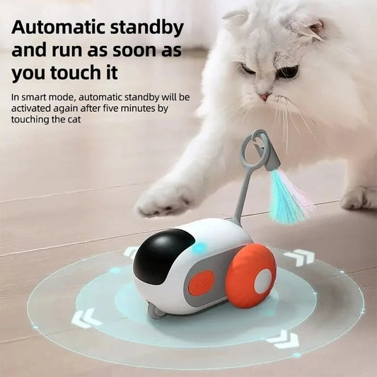 Turbo Tail: Brinquedo Eletrônico Inteligente para Gatos com Controle Remoto, 3 Modos Interativos e Movimento Automático