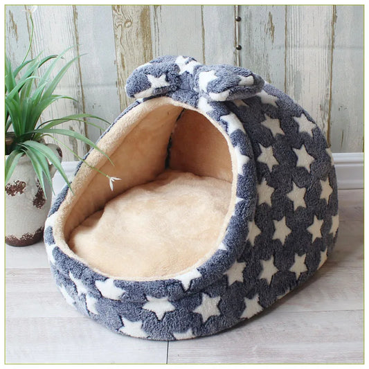 Cama para Cães e Gatos - Almofada Macia e Ninho para Filhotes, Cesta de Pelúcia para Cães Pequenos e Médios