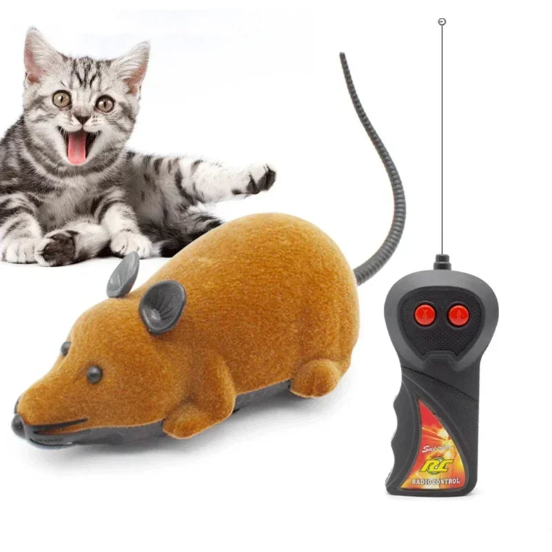 Brinquedo Mecânico para Pets: Rato Eletrônico com Controlemoto, Movimento Realista e Diversão Garantida para Gatos