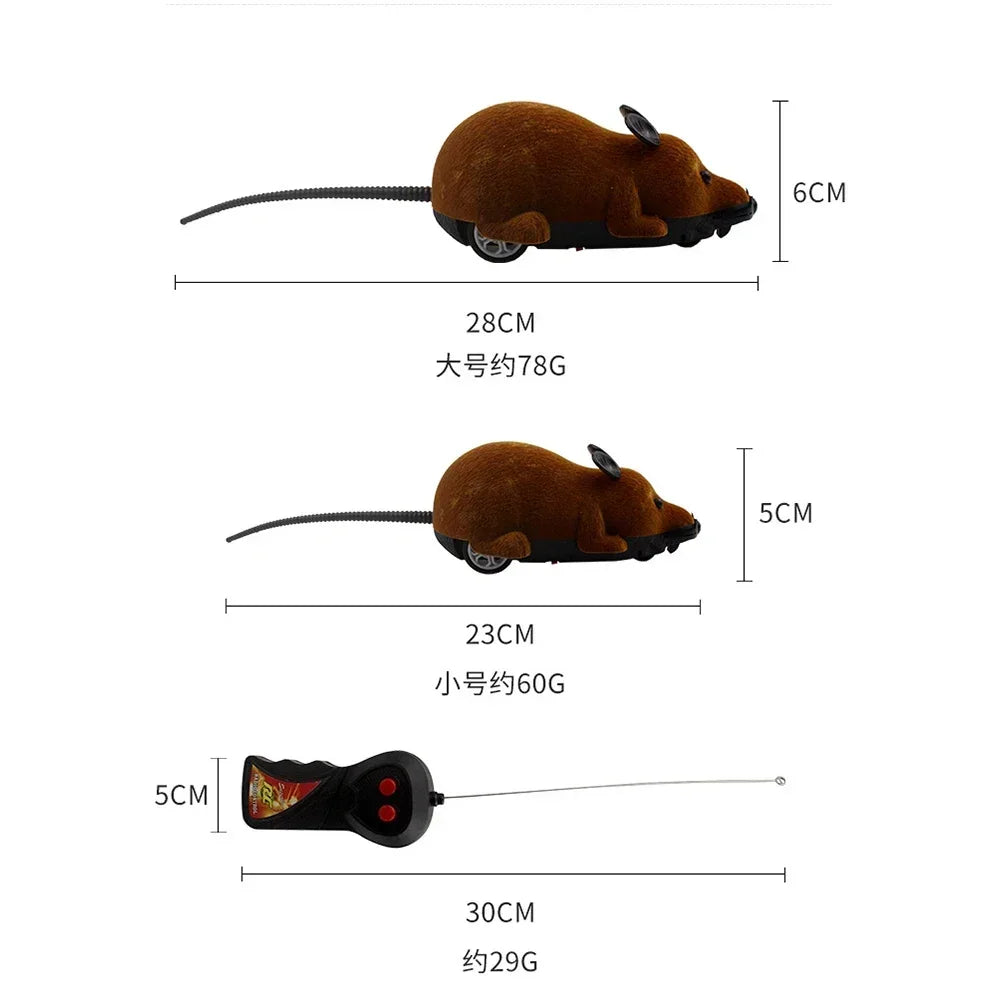 Brinquedo Mecânico para Pets: Rato Eletrônico com Controlemoto, Movimento Realista e Diversão Garantida para Gatos