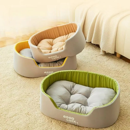 Cama Leve e Respirável para Gatos e Cães Pequenos – Casinha Confortável, Tapete à Prova d'Água para Primavera e Outono