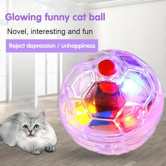 Bola Interativa com Luz: Brinquedo Divertido e Brilhante para Gatos