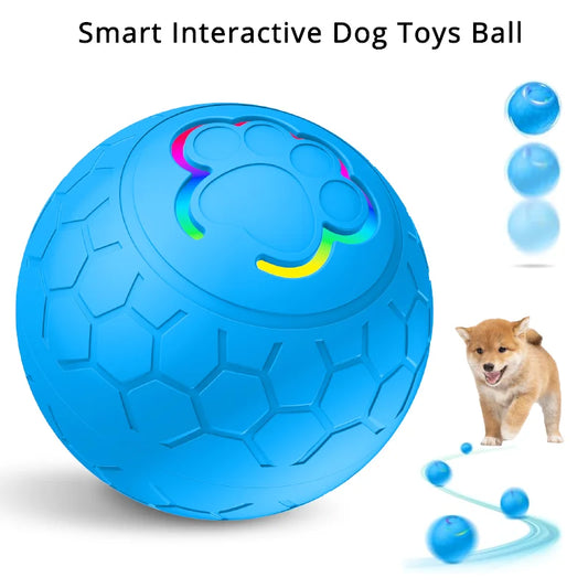 Bola Inteligente Interativa para Cães: Brinquedo Elétrico com Luz LED, Movimento Automático, Mudança de Cor, Salto e Rotação