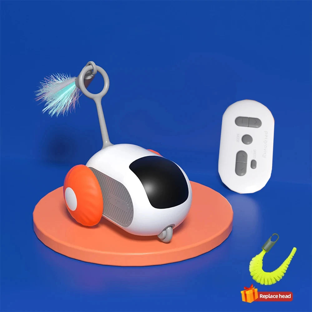 Turbo Tail: Brinquedo Eletrônico Inteligente para Gatos com Controle Remoto, 3 Modos Interativos e Movimento Automático