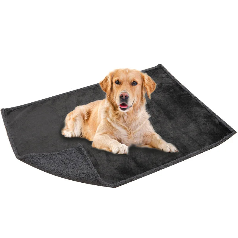 Cobertor Confortável de Flanela para Animais de Estimação - Macio, Grosso e à Prova d'Água, Ideal para Cães e Gatos